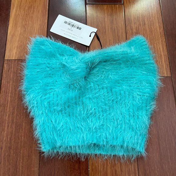 Cotton Candy LA Aqua Twist Front Tube Top - Small - Picture 2 of 3